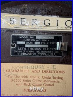 Rare Vintage Seth Thomas Northbury E704 Battery Powered Mantel Clock No Chime