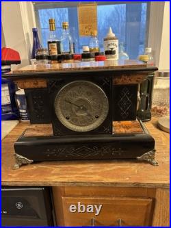 Rare antique 1897 seth thomas clock co. Adamantine mantle clock