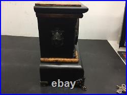Rare antique 1897 seth thomas clock co. Adamantine mantle clock with key
