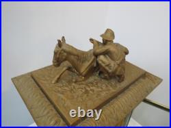 Rare antique Seth Thomas Rough Rider Clock 1909 era Bronze and Glass Rare antique Seth Thomas Rough Rider Clock 1909 era Bronze and Glass