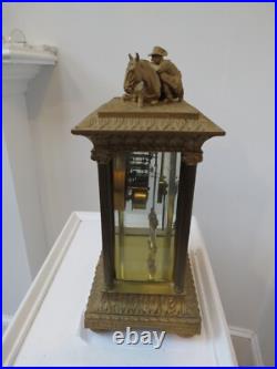 Rare antique Seth Thomas Rough Rider Clock 1909 era Bronze and Glass Rare antique Seth Thomas Rough Rider Clock 1909 era Bronze and Glass