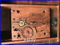 Rare antique seth thomas, eli terry wood works clock, circa 1829