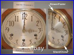 Restored And Rare Seth Thomas Antique Chime Clock Number 99 1928 In Walnut