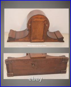 Restored & Rare Waltham Tambour 2-1920 Antique Time & Strike Clock In Mahogany Restored & Rare Waltham Tambour 2-1920 Antique Time & Strike Clock In Mahogany