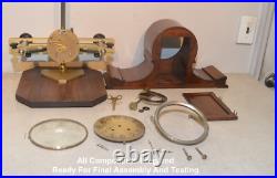 Restored & Rare Waltham Tambour 2-1920 Antique Time & Strike Clock In Mahogany Restored & Rare Waltham Tambour 2-1920 Antique Time & Strike Clock In Mahogany