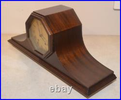 Restored Seth Thomas Antique Tambour 19-1924 Time&hour Strike Clock In Mahogany