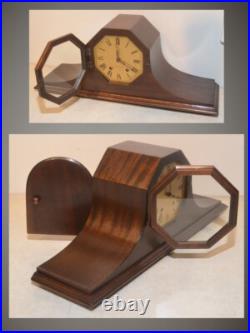 Restored Seth Thomas Antique Tambour 19-1924 Time&hour Strike Clock In Mahogany