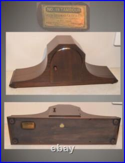 Restored Seth Thomas Antique Tambour 19-1924 Time&hour Strike Clock In Mahogany