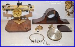 Restored Seth Thomas Fine Antique Tambour 12-1928 Cabinet Clock In Mahogany