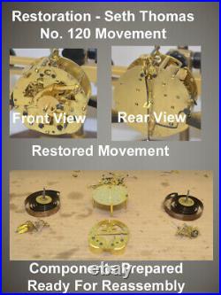 Restored Seth Thomas Grand Antique Time & Strike Clock Tambour No. 6-1926