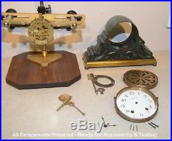 Restored Seth Thomas Tampa 1907 Antique Bronze & Verde Mantle & Shelf Clock