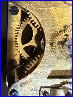 SETH THOMAS 14 In. PILOT / WARDROOM CLOCK RUNNING ORIGINAL OAK FINISH NICE