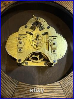 SETH THOMAS 14 In. PILOT / WARDROOM CLOCK RUNNING ORIGINAL OAK FINISH NICE