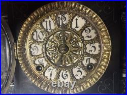 SETH THOMAS 1880 ANTIQUE MANTLE CLOCK, High Detail Cosmetic, 4 Pillar, Gold Lions