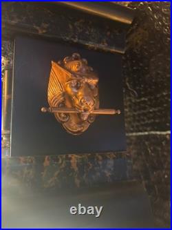 SETH THOMAS 1880 ANTIQUE MANTLE CLOCK, High Detail Cosmetic, 4 Pillar, Gold Lions