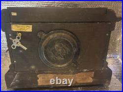 SETH THOMAS 1880 ANTIQUE MANTLE CLOCK, High Detail Cosmetic, 4 Pillar, Gold Lions