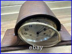 SETH THOMAS ANTIQUE WESTMINSTER CHIME MANTEL CLOCK NO 74 nicely restored 1921