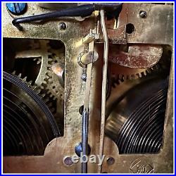 SETH THOMAS Antique 1880 Faux Marble Mantel Clock 13.5x 10.5x 6 Time & Strike