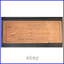 SETH THOMAS Antique 1880 Faux Marble Mantel Clock 13.5x 10.5x 6 Time & Strike