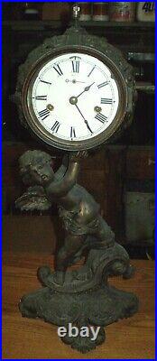 SETH THOMAS Antique Figural Cherub Mantle Clock over 100 years old