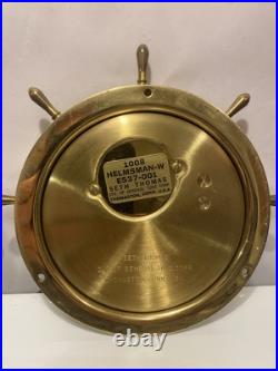 SETH THOMAS Brass Helmsman Ships Wheel Clock & Barometer 1008 1508 E537-001 -011 SETH THOMAS Brass Helmsman Ships Wheel Clock & Barometer 1008 1508 E537-001 -011