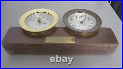 SETH THOMAS E537-000 Mantel/Desk CLOCK & BAROMETER FREE SHIPPING