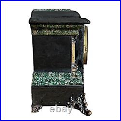 SETH THOMAS Faux Marble Mantel Clock 16.5x 11x 6.5 Time & Strike