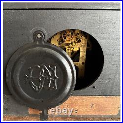 SETH THOMAS Faux Marble Mantel Clock 16.5x 11x 6.5 Time & Strike