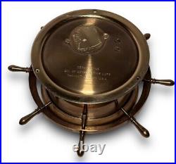 SETH THOMAS HELMSMAN Brass Ships Bell Clock Model E537-001 With Key