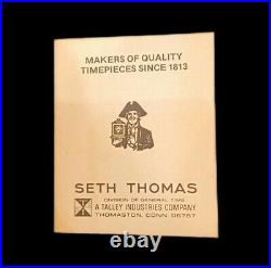 SETH THOMAS LEGACY 3W Key 8-Day A403-001 Westminster Chime Mantel Clock 1314-000