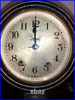 SETH THOMAS Mantel Antique Clock c/1920 Model No. 60 Scroll Work w Name Plate