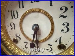 SETH THOMAS Mantle Clock Lions Head Pulls, Model No. 102, With New Key