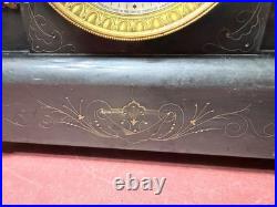SETH THOMAS Mantle Clock Lions Head Pulls, Model No. 102, With New Key