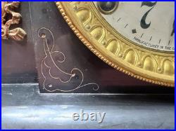SETH THOMAS Mantle Clock Lions Head Pulls, Model No. 102, With New Key