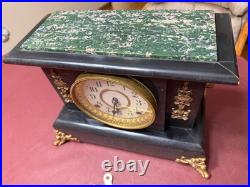 SETH THOMAS Mantle Clock Lions Head Pulls, Model No. 102, With New Key