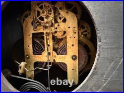SETH THOMAS Mantle Clock Lions Head Pulls, Model No. 102, With New Key