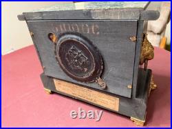 SETH THOMAS Mantle Clock Lions Head Pulls, Model No. 102, With New Key