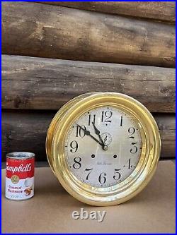 SETH THOMAS SHIPS CLOCK Large 10 1/4 Diameter 30 Day SETH THOMAS SHIPS CLOCK Large 10 1/4 Diameter 30 Day