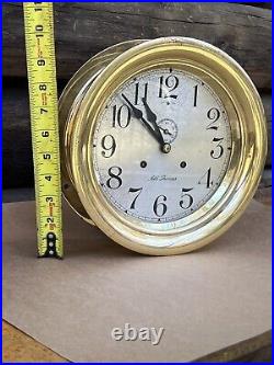 SETH THOMAS SHIPS CLOCK Large 10 1/4 Diameter 30 Day SETH THOMAS SHIPS CLOCK Large 10 1/4 Diameter 30 Day
