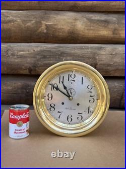 SETH THOMAS SHIPS CLOCK Large 10 1/4 Diameter 30 Day SETH THOMAS SHIPS CLOCK Large 10 1/4 Diameter 30 Day