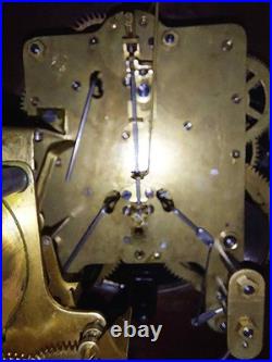 SETH THOMAS SONORA CHIME BEEHIVE MANTLE CLOCK 4 RODS MAYLAND CIRCA 1920 With KEY