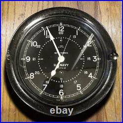 SETH THOMAS U. S. NAVY 59479-E US Army Warship Clock Rare Vintege Free Shipping
