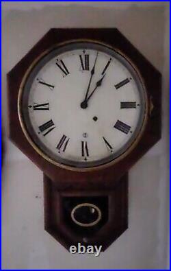 SETH THOMAS mahogany Schoolhouse clock