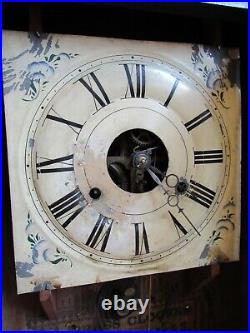 SETH THOMAS ogee clock antique og PLYMOUTH HOLLOW mantel weights key PILLAR
