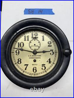 SH14Antique Seth Thomas Us Navy Maritime Commission Marine Ships Bakelite Clock