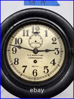 SH14Antique Seth Thomas Us Navy Maritime Commission Marine Ships Bakelite Clock
