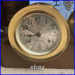 Seth Thomas 1004 Corsair-w E537-000 Clock & Barometer E537-010 With Key &Wood Base