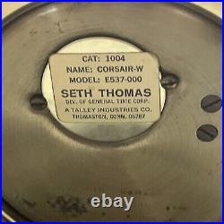 Seth Thomas 1004 Corsair-w E537-000 Clock & Barometer E537-010 With Key &Wood Base