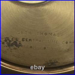 Seth Thomas 1004 Corsair-w E537-000 Clock & Barometer E537-010 With Key &Wood Base