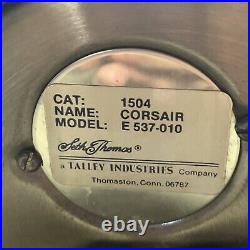 Seth Thomas 1004 Corsair-w E537-000 Clock & Barometer E537-010 With Key &Wood Base